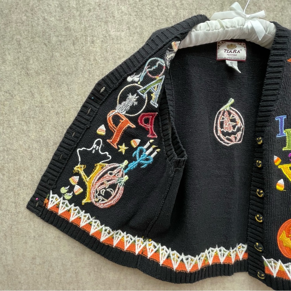 ***SOLD***Tiara International Happy Halloween Fun Spooky Ugly Size Petites Large - Picture 8 of 13
